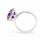 Amethyst ring, partly gold-plated (5µ)