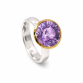 Ring Amethyst teilvergoldet 5µ