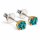 Indigolite stud earrings, partly gold-plated (5µ)