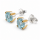Ohrstecker Blauer Topas teilvergoldet 5µ