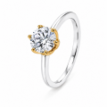 Ring Diamant Lab Grown 1,0ct F-VVS teilvergoldet 5µ
