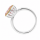 Ring Morganit - teilvergoldet 5µ