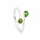 Ring Tsavorit- teilvergoldet 5µ
