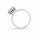 Bague Tansanite partiellement plaquée or 5µ