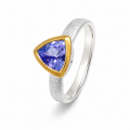 Ring Tansanit teilvergoldet 5µ