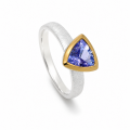 Ring tanzanite partly gold-plated 5µ