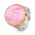 Bague en morganite - partiellement plaquée or 5...