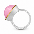 Bague en morganite - partiellement plaquée or 5 µ