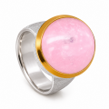 Morganite ring – partly gold-plated (5µ)