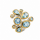 Bague en aigue-marine et diamant, partiellement plaquée or 5 µ