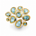 Bague en aigue-marine et diamant, partiellement plaquée or 5 µ