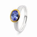 Ring Tansanit teilvergoldet 5µ