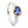 Ring tanzanite partly gold-plated 5µ