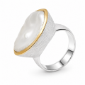 Ring Keshi Perle - teilvergoldet 5µ