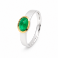 Ring Smaragd teilvergoldet 5µ