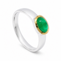Ring Smaragd teilvergoldet 5µ