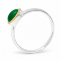 Ring Smaragd teilvergoldet 5µ