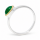 Bague émeraude partiellement plaquée or 5 µ