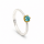 Bague en zircone bleue partiellement plaquée or 5 µ
