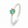 Ring blauer Zirkon teilvergoldet 5µ