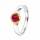 Ring ruby natural partly gold-plated 5µ