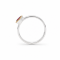 Rhodolite garnet ring, partly gold-plated (5µ)