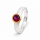 Rhodolite garnet ring, partly gold-plated (5µ)