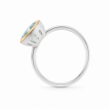 Ring Aquamarin teilvergoldet 5µ