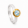 Ring Aquamarin teilvergoldet 5µ
