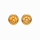 Mandarin garnet stud earrings, partly gold-plated (5 µ)