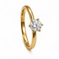 Ring with 0.5ct lab-grown diamond in 585 gold