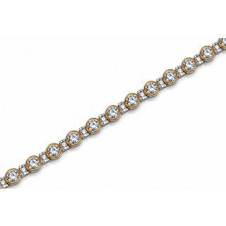 Armkette - Lab Grown Diamant 1,8ct teilvergoldet 5µ
