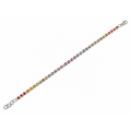 Necklace – multicoloured sapphire, partly...