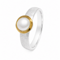 Ring Perle - teilvergoldet 5µ