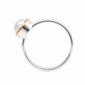 Ring pearl - partly gold-plated 5µ