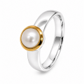 Ring Perle - teilvergoldet 5µ