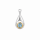 Aquamarine pendant, made of 925 sterling silver, partly gold-plated 5µ