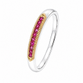 Bague spinelle, partiellement plaquée or 5 µ