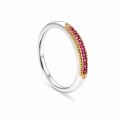 Ring Spinell, teilvergoldet 5µ