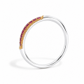 Spinel ring, partly gold-plated 5µ