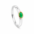 Ring Smaragd teilvergoldet 5µ