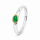 Bague émeraude partiellement plaquée or 5 µ