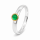 Bague émeraude partiellement plaquée or 5 µ
