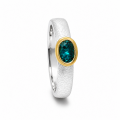 Bague Indigolite Tourmaline partiellement plaquée...