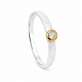 Ring Diamant Lab Grown 0,08ct F-VS teilvergoldet 5µ