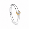 Ring Diamant Lab Grown 0,08ct F-VS teilvergoldet 5µ