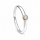 Lab-grown diamond ring, 0.08ct, F-VS, partly gold-plated (5µ)