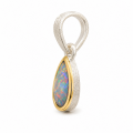 Anhänger Edelopal teilvergoldet 5µ