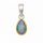 Anhänger Edelopal teilvergoldet 5µ