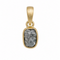Pendentif diamant brut plaqué or 5 µ